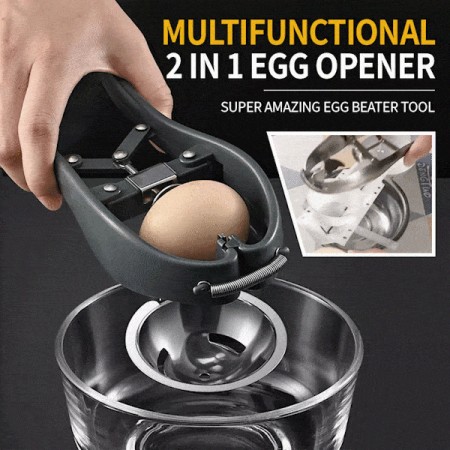Multifunctional 2 in 1 egg opener
