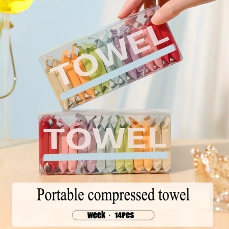 PACK OF 3 (42 PCS)Portable Compressed Disposable Towel