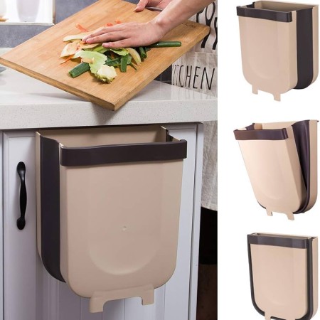 Foldable Waste Bin for Kitchen Cabinet Door